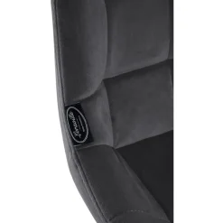 CLP Barkruk Weston zwart Frame - Fluweel - donkergrijs