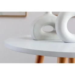 CLP Bartafel Mijas natura (ronde) Frame - Hout - wit