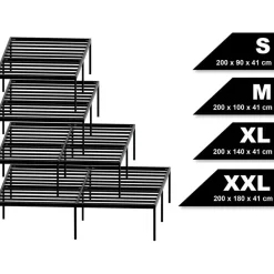 CLP Bed Hamlin 41x200x200 cm - zwart