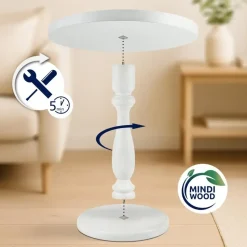 CLP Bijzettafel Adamsville Hout - antiek/wit