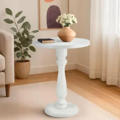 CLP Bijzettafel Adamsville Hout - antiek/wit