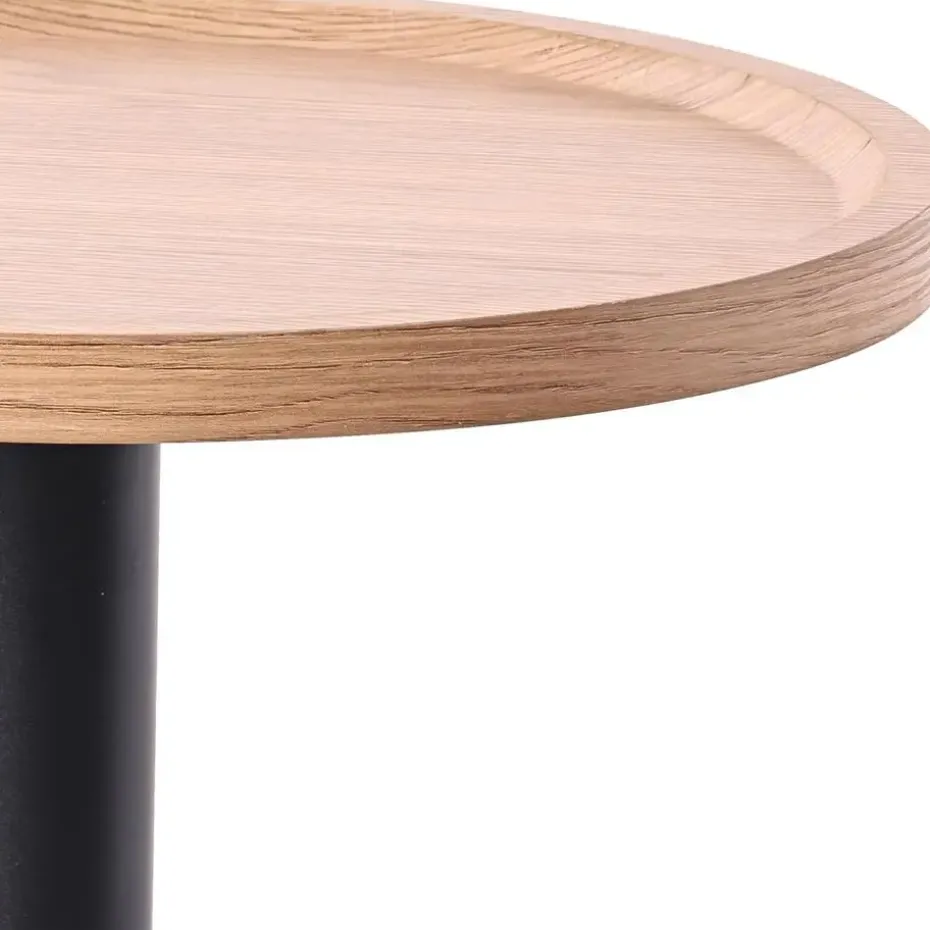 CLP Bijzettafel Aspen mat zwart Frame - Hout - natura