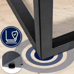 CLP Bijzettafel Manteo mat zwart Frame - Hout - eik