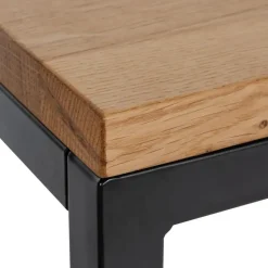 CLP Bijzettafel Manteo mat zwart Frame - Hout - eik