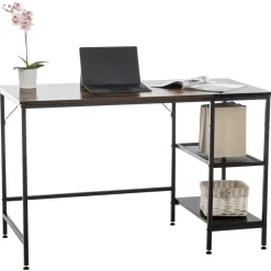 CLP Bureau Oviedo 76x120x60 cm - zwart/bruin