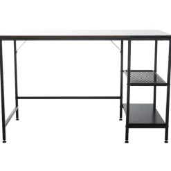 CLP Bureau Oviedo 76x120x60 cm - zwart/bruin