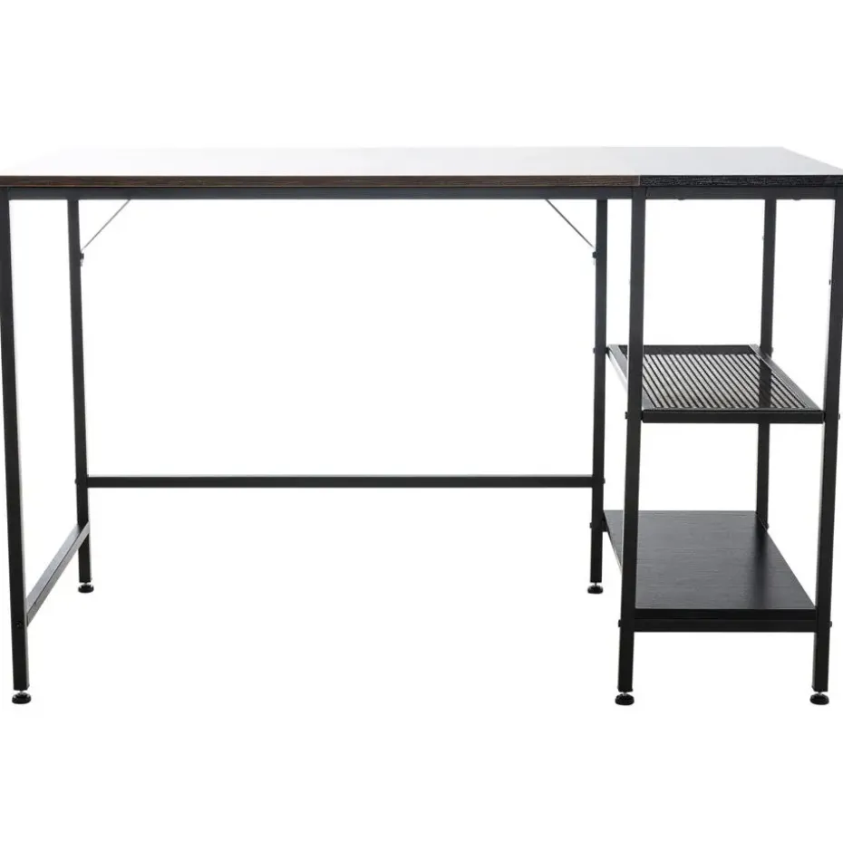 CLP Bureau Oviedo 76x120x60 cm - zwart/bruin