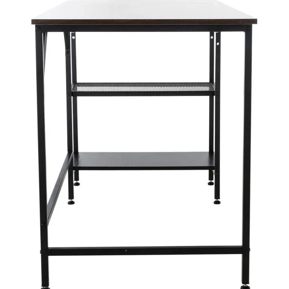 CLP Bureau Oviedo 76x120x60 cm - zwart/bruin