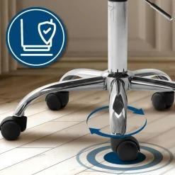 CLP Bureaustoel Alamosa chroom Frame - Kunstleer - bruin