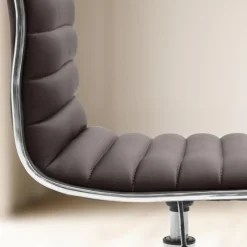 CLP Bureaustoel Alamosa chroom Frame - Kunstleer - bruin