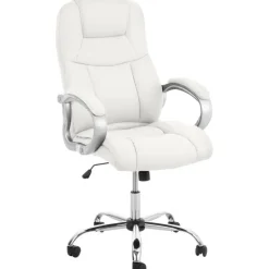 CLP Bureaustoel Apoll XL chroom Frame - Kunstleer - wit