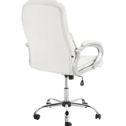 CLP Bureaustoel Apoll XL chroom Frame - Kunstleer - wit
