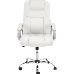 CLP Bureaustoel Apoll XL chroom Frame - Kunstleer - wit