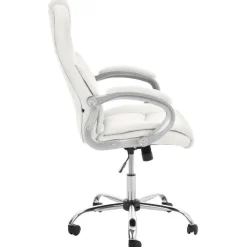 CLP Bureaustoel Apoll XL chroom Frame - Kunstleer - wit