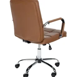 CLP Bureaustoel Ashland chroom Frame - Kunstleer - licht bruin