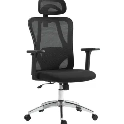 CLP Bureaustoel Bryden chroom Frame - Kunststof - zwart