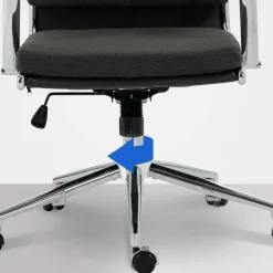 CLP Bureaustoel Cleveland chroom Frame - Stof - donkergrijs