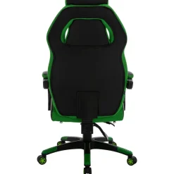 CLP Bureaustoel Clovis zwart Frame - Kunstleer - zwart/groen