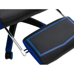 CLP Bureaustoel Clovis zwart Frame - Kunstleer - zwart/blauw