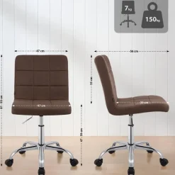 CLP Bureaustoel Darfield Stof - bruin