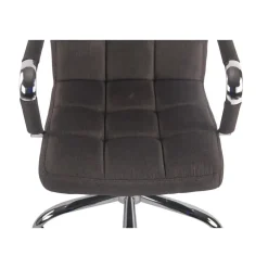 CLP Bureaustoel Deli chroom Frame - Stof - donkergrijs