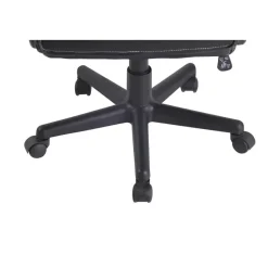 CLP Bureaustoel Elbing zwart Frame - Kunstleer - zwart/geel