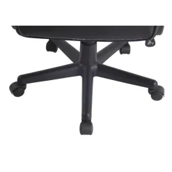 CLP Bureaustoel Elbing zwart Frame - Kunstleer - zwart/blauw