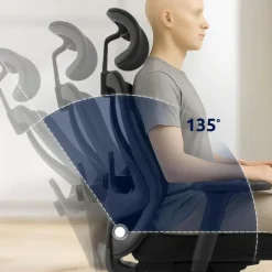 CLP Bureaustoel Elisha zwart Frame - Stof - zwart