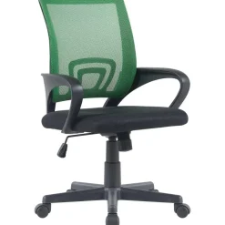 CLP Bureaustoel Genius zwart Frame - Kunstleer - groen