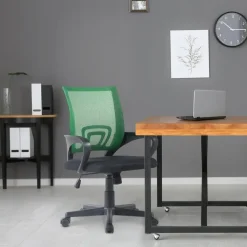 CLP Bureaustoel Genius zwart Frame - Kunstleer - groen