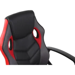 CLP Bureaustoel Glendale zwart Frame - Stof - zwart/rood