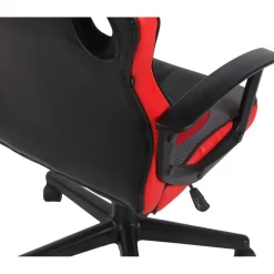 CLP Bureaustoel Glendale zwart Frame - Stof - zwart/rood