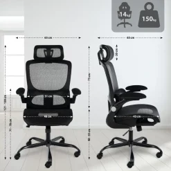 CLP Bureaustoel Kaylee zwart Frame - Kunststof - zwart