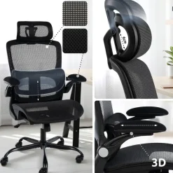 CLP Bureaustoel Kaylee zwart Frame - Kunststof - zwart