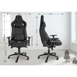 CLP Bureaustoel Keren zwart Frame - Echt leer - zwart