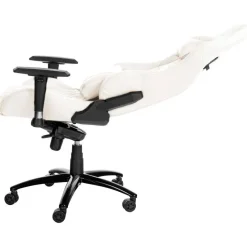 CLP Bureaustoel Keren zwart Frame - Echt leer - wit