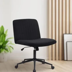 CLP Bureaustoel Kingman zwart Frame - Stof - zwart