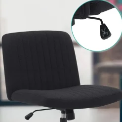 CLP Bureaustoel Kingman zwart Frame - Stof - zwart