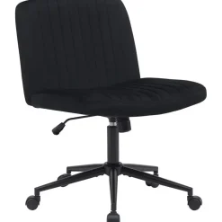 CLP Bureaustoel Kingman zwart Frame - Fluweel - zwart