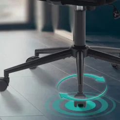 CLP Bureaustoel Kingman zwart Frame - Fluweel - zwart