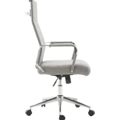 CLP Bureaustoel Kolumbus chroom Frame - Stof - grijs