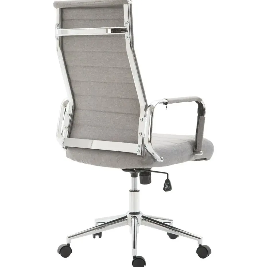 CLP Bureaustoel Kolumbus chroom Frame - Stof - grijs