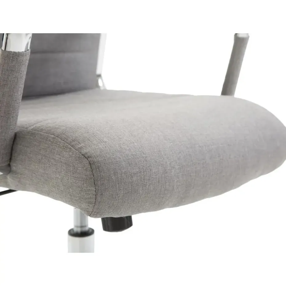 CLP Bureaustoel Kolumbus chroom Frame - Stof - grijs