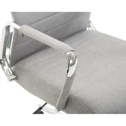 CLP Bureaustoel Kolumbus chroom Frame - Stof - grijs