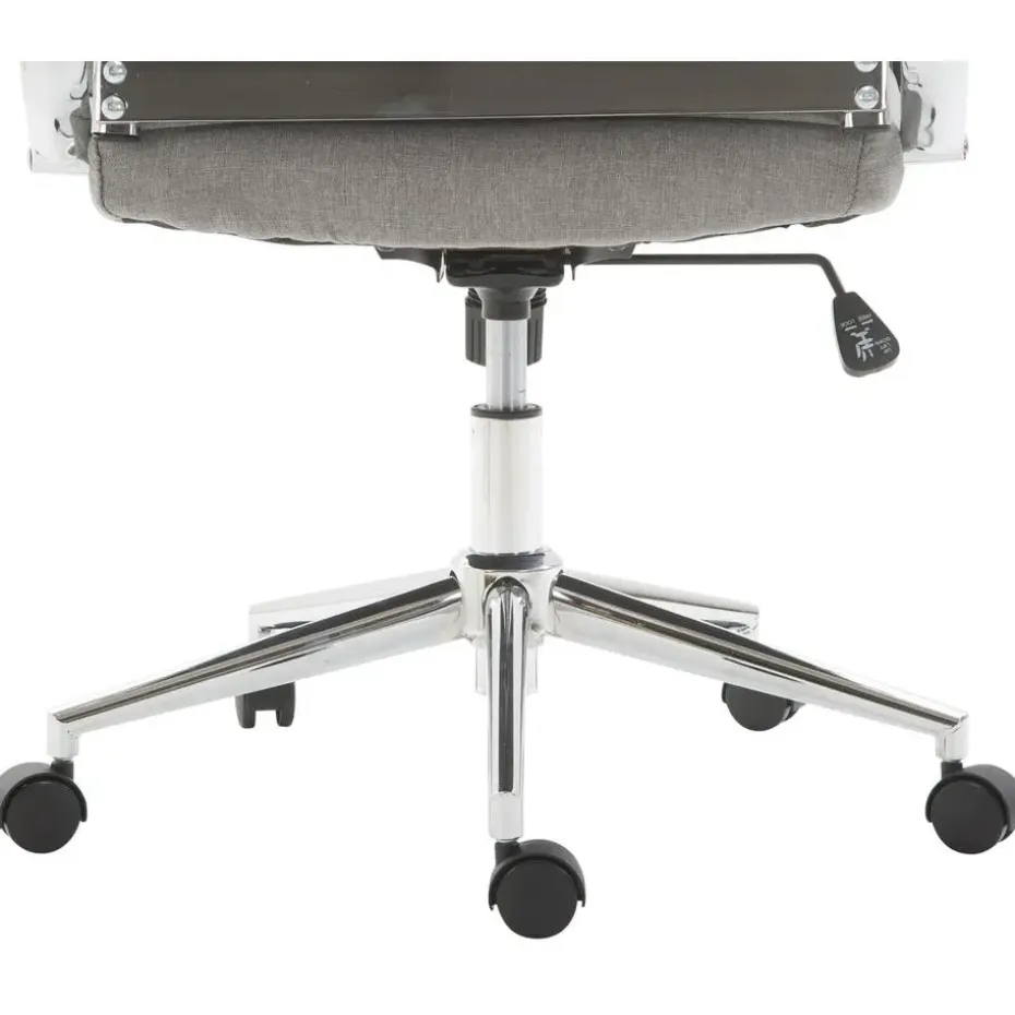 CLP Bureaustoel Kolumbus chroom Frame - Stof - grijs