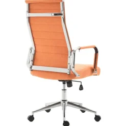 CLP Bureaustoel Kolumbus chroom Frame - Stof - oranje