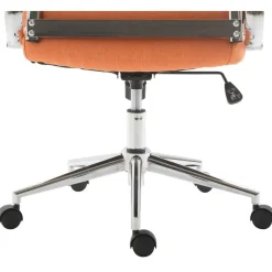 CLP Bureaustoel Kolumbus chroom Frame - Stof - oranje