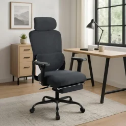 CLP Bureaustoel Leesburg zwart Frame - Kunststof - zwart/zwart