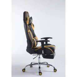 CLP Bureaustoel Limit zwart Frame - Kunstleer - zwart/geel