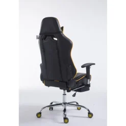 CLP Bureaustoel Limit zwart Frame - Kunstleer - zwart/geel